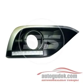 Комплект светодиодных ходовых огней HONDA CRV 2012+ Тип А_с реле управления_ХРОМ