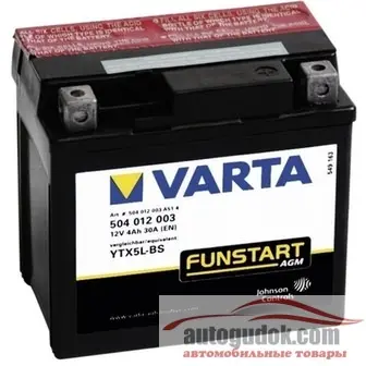 Varta 6CT-4 FUNSTART AGM (YTX5L-4, YTX5L-BS)